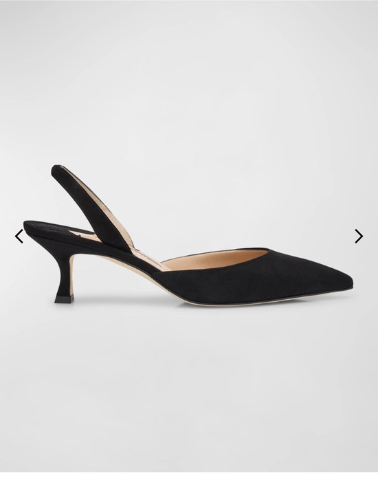 Manolo Blahnik Shoes - Manolo Blahnik Carolynne Kitten-Heel Halter Pump